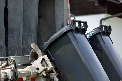 Business waste removal service vehicle in Sutton